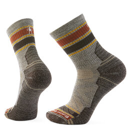 Smartwool Smartwool Hike Light Cushion Striped Mid Crew Socks TAUPE L