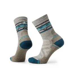 Smartwool Smartwool Women's Hike Light Cushion Zig Zag Valley Mid Crew Socks TAUPE-NATURAL MARL M
