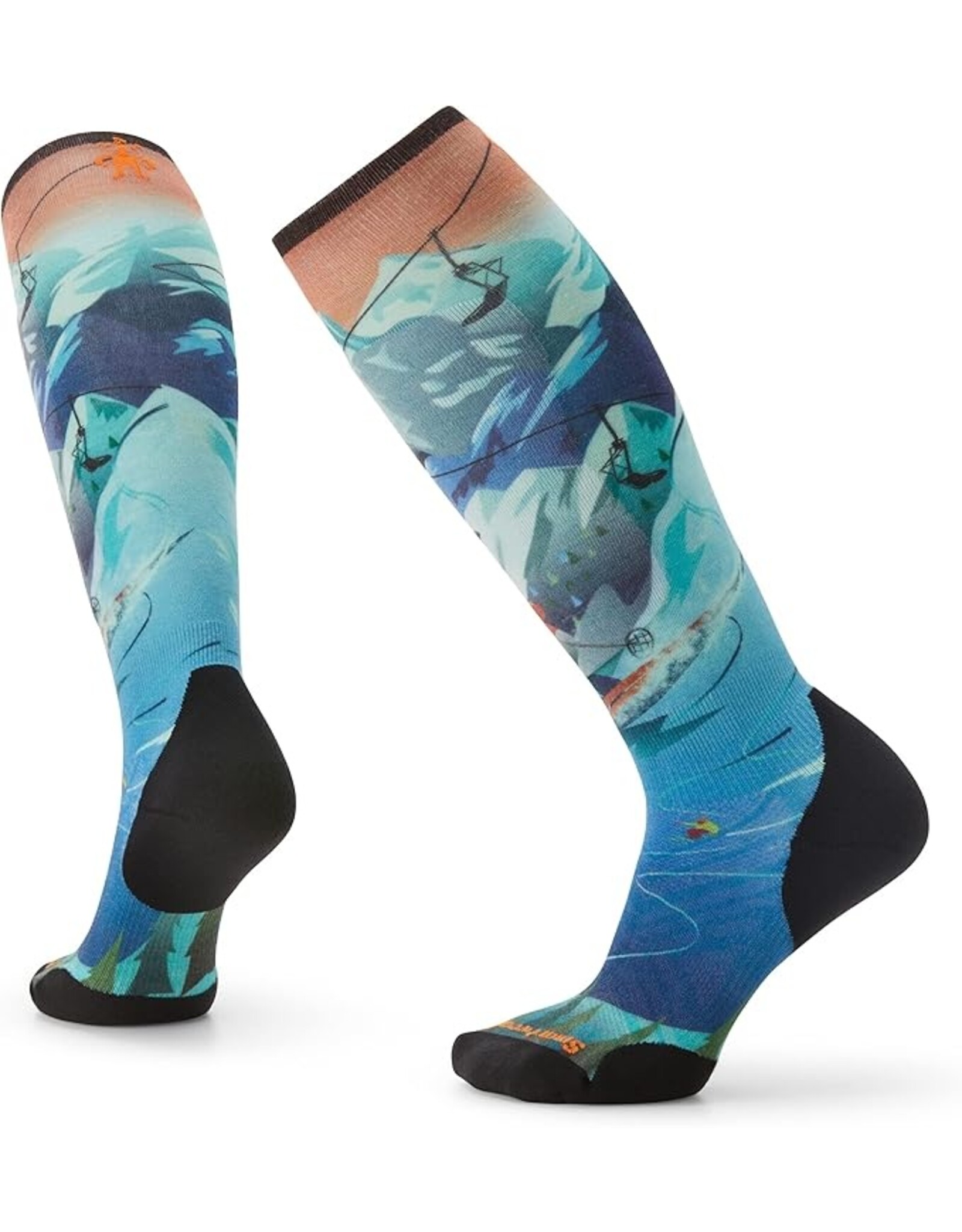 Smartwool Smartwool Women's Ski Targeted Cushion Lift Bunny Print OTC Socks NEPTUNE BLUE L