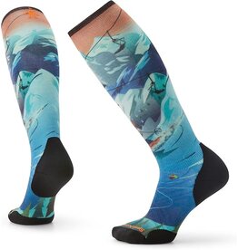 Smartwool Smartwool Women's Ski Targeted Cushion Lift Bunny Print OTC Socks NEPTUNE BLUE L