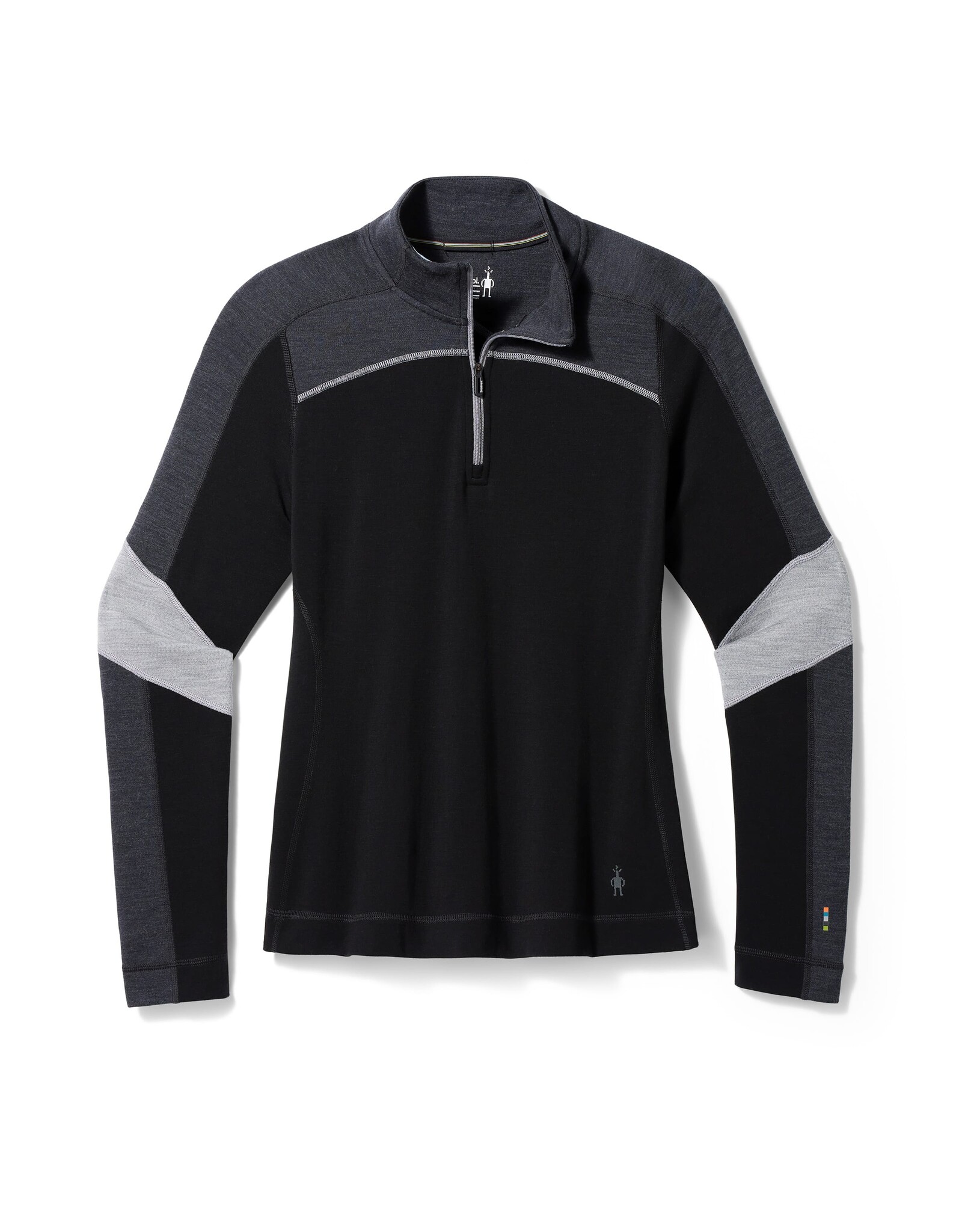 Smartwool Smartwool Women's Classic Thermal Merino Base Layer Colorblock 1/4 Zip Boxed Black
