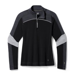 Smartwool Smartwool Women's Classic Thermal Merino Base Layer Colorblock 1/4 Zip Boxed Black