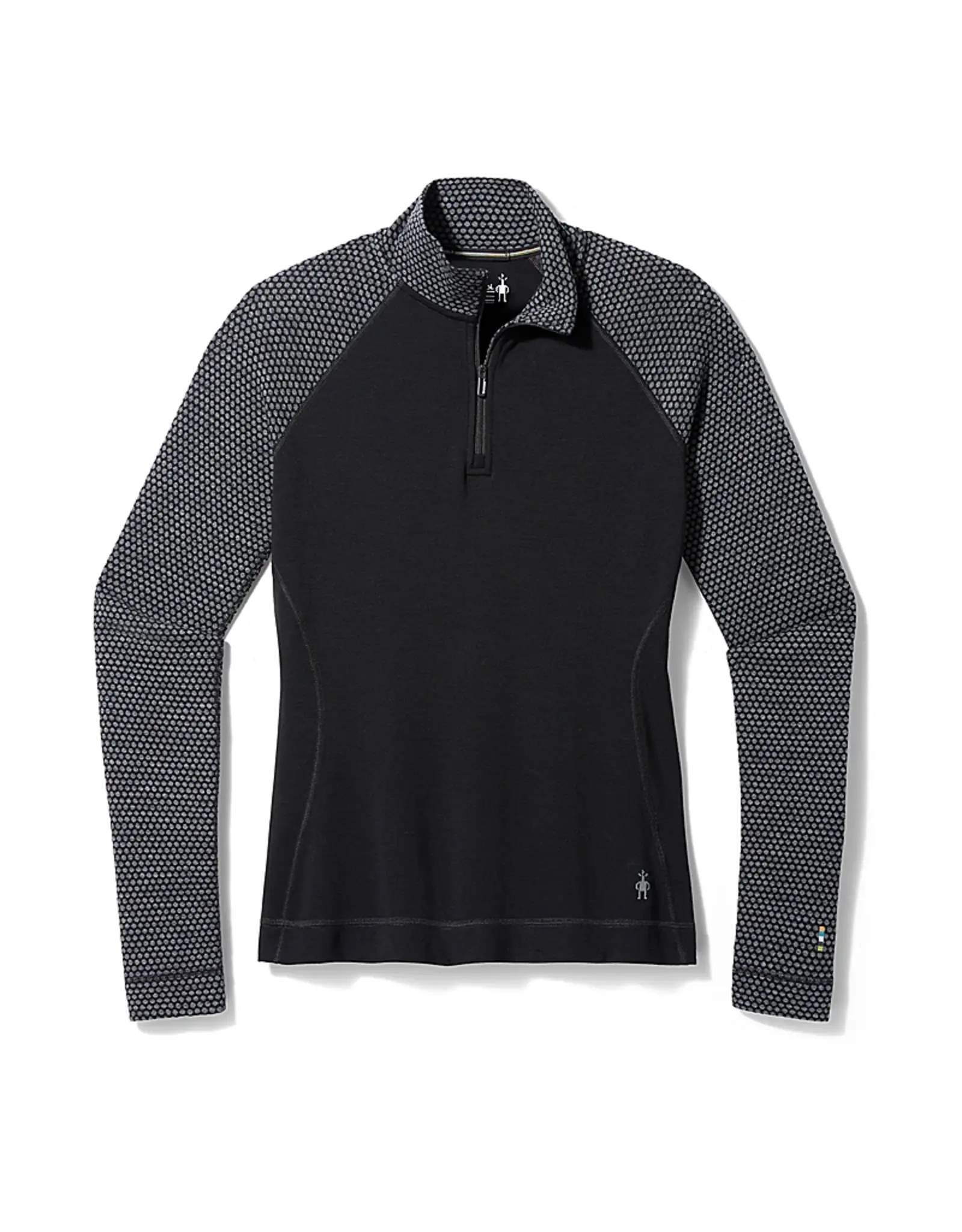 Smartwool Smartwool Women's Classic Thermal Merino Base Layer Pattern 1/4 Zip Boxed Black Dot