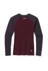 Smartwool Smartwool Women's Classic Thermal Merino Base Layer Pattern Crew Boxed Black Cherry Dot