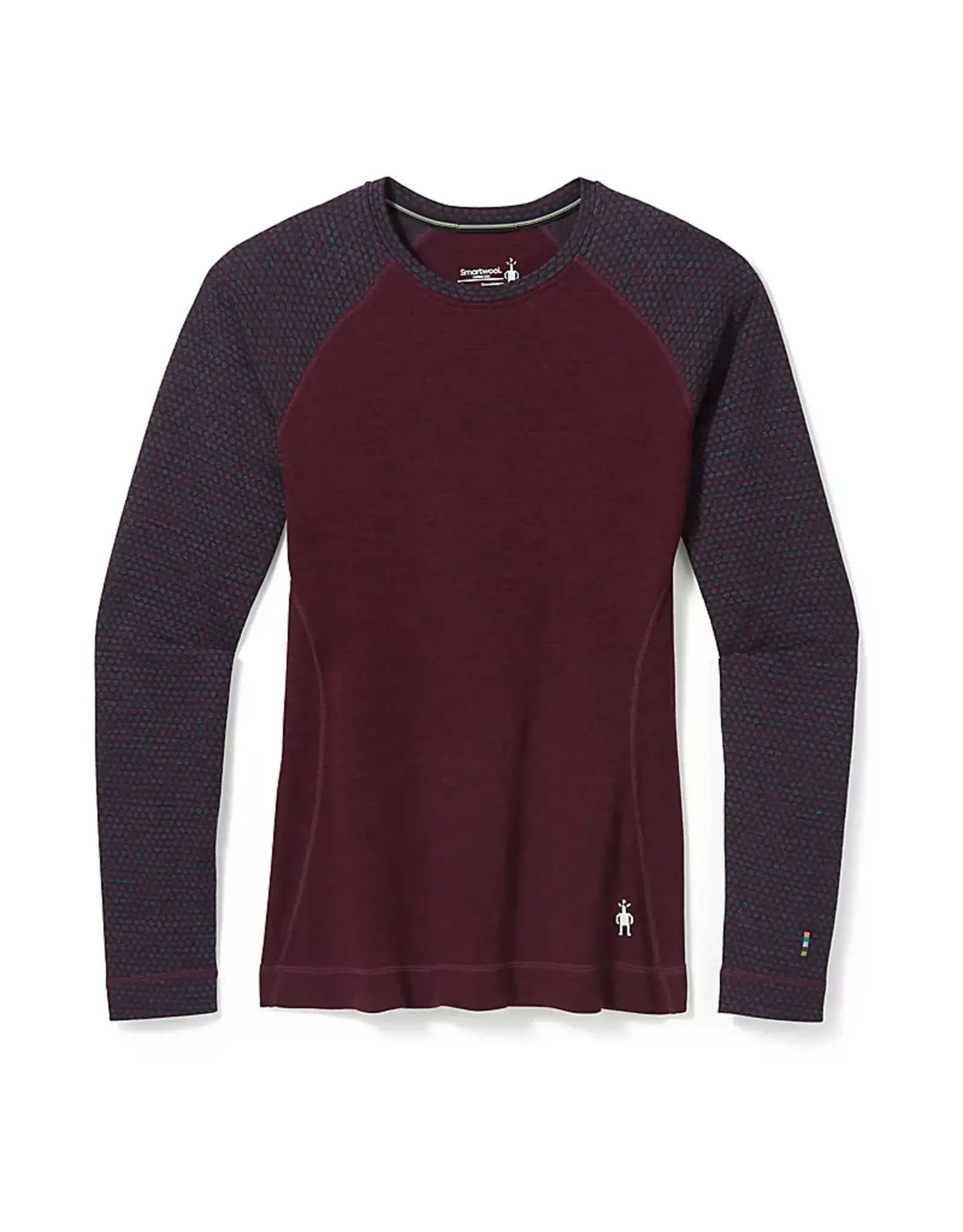 Smartwool Smartwool Women's Classic Thermal Merino Base Layer Pattern Crew Boxed Black Cherry Dot