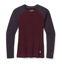 Smartwool Smartwool Women's Classic Thermal Merino Base Layer Pattern Crew Boxed Black Cherry Dot