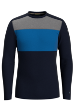 Smartwool Smartwool Men's Classic Thermal Merino Base Layer Colorblock Crew Boxed Deep Navy/Laguna Blue