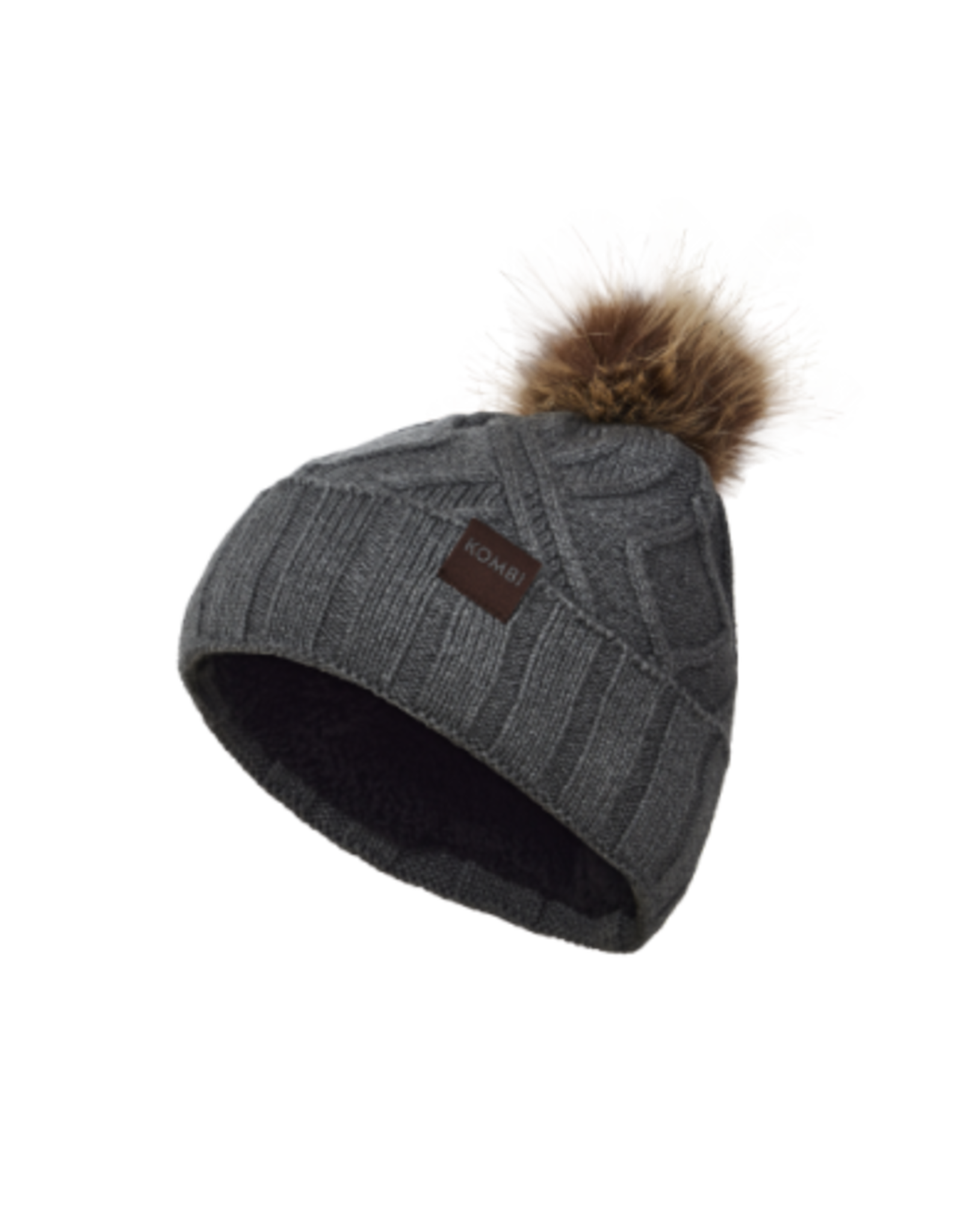 Kombi Kombi CABLE BEANIE-HEATHER GREY F25