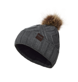 Kombi Kombi CABLE BEANIE-HEATHER GREY F25