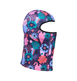Kombi Kombi VELVET FLEECE BALACLAVA CHILDREN-PURPLE RAINBOW FLOWER F25