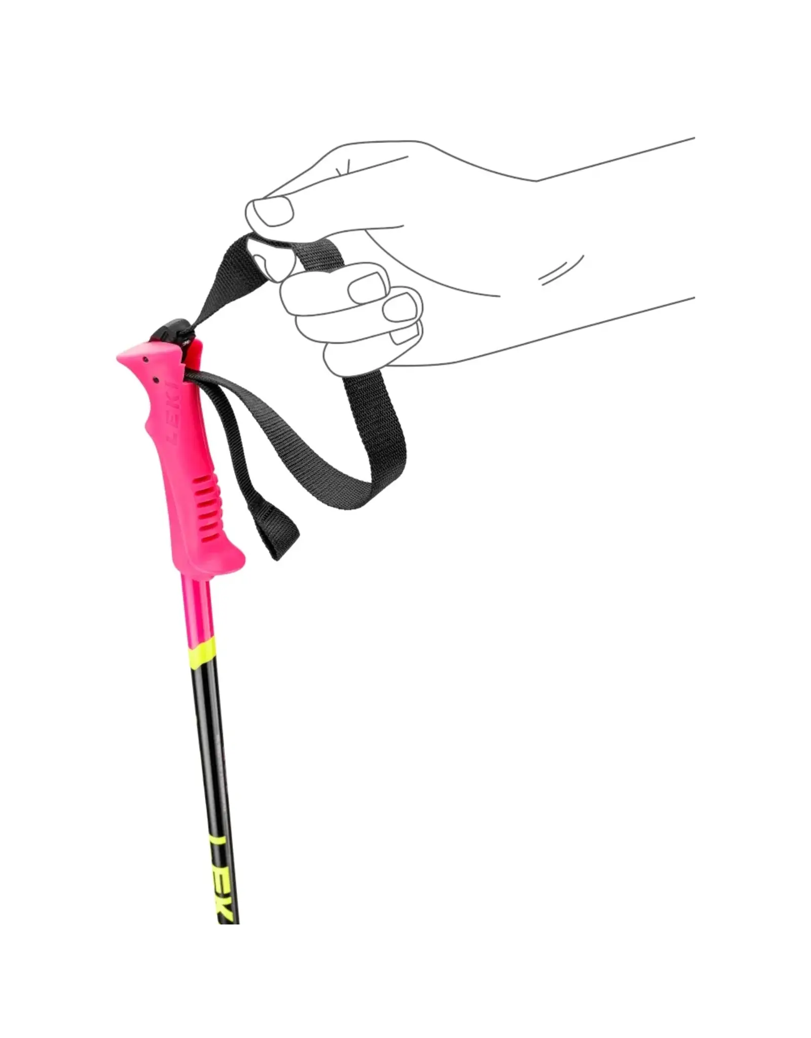 Leki Leki Racing Kids Neon Pink/Black