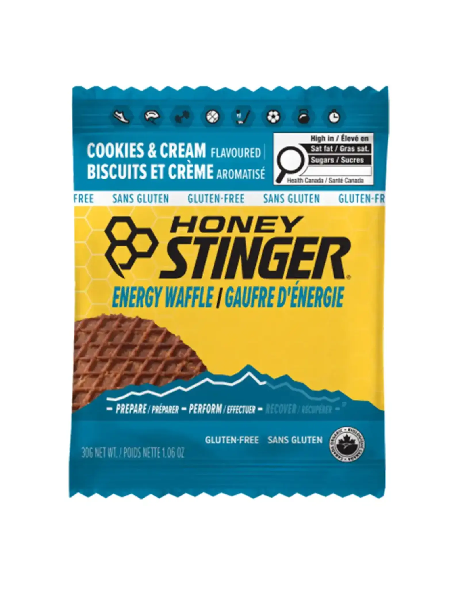 Honey Stinger Honey Stinger, Organic Gluten Free Waffles, Bars, Cookies & Cream, 12pcs