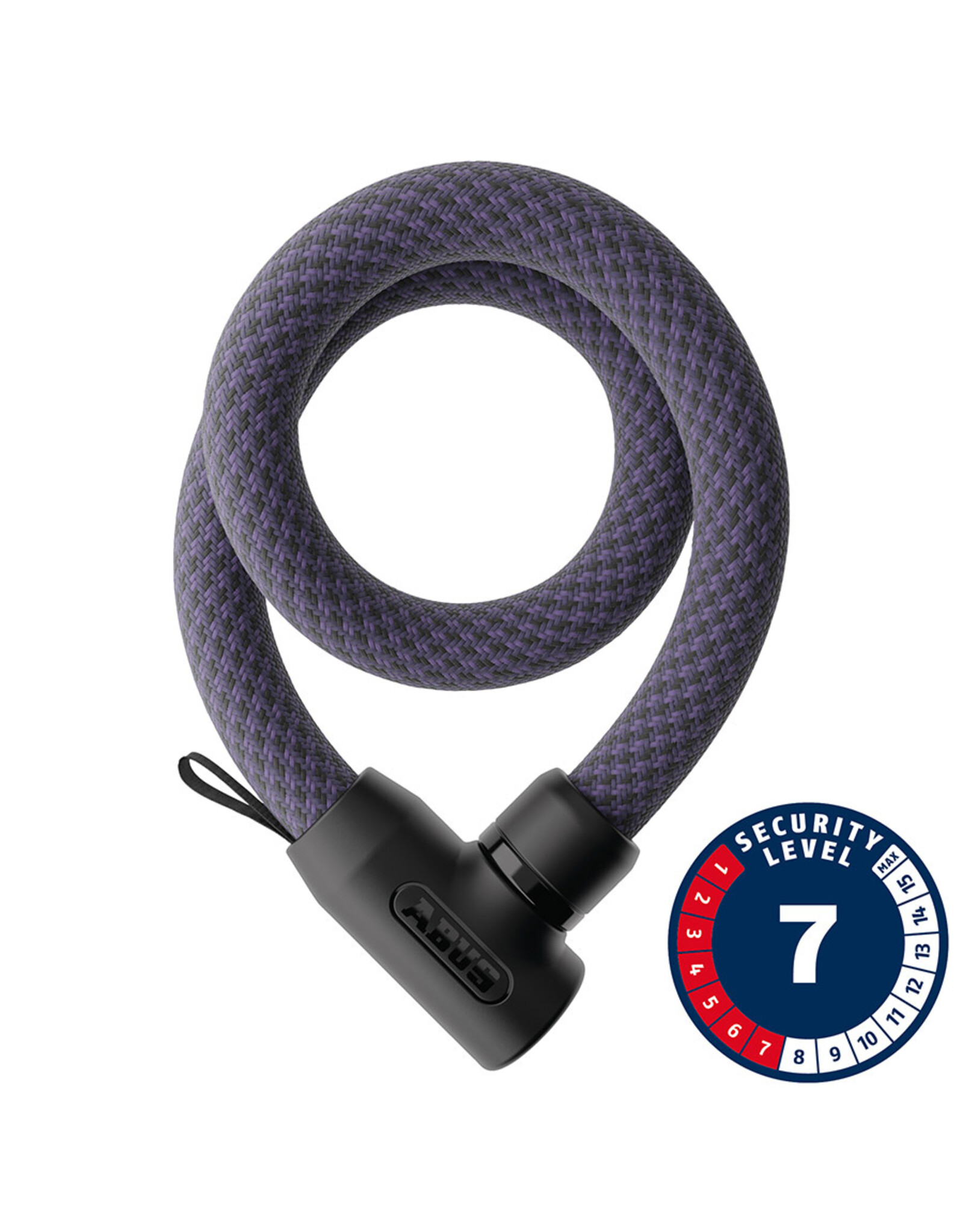 Abus, Yarnit 4004K, Chain Lock, Key, 4mm, 110cm, 3.6', Midnight Purple