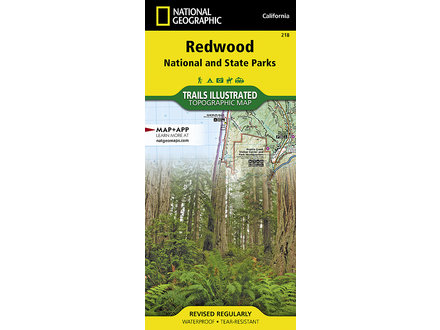 National Geographic National Geographic Redwood: National and State Parks California, USA Map #218 National Geographic National Geographic Redwood: National and State Parks California, USA Map #218