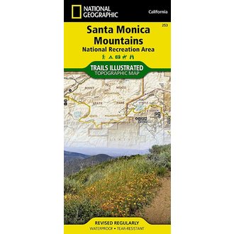 National Geographic National Geographic Santa Monica Mountains: National Recreation Area California, USA Map #253 National Geographic National Geographic Santa Monica Mountains: National Recreation Area California, USA Map #253
