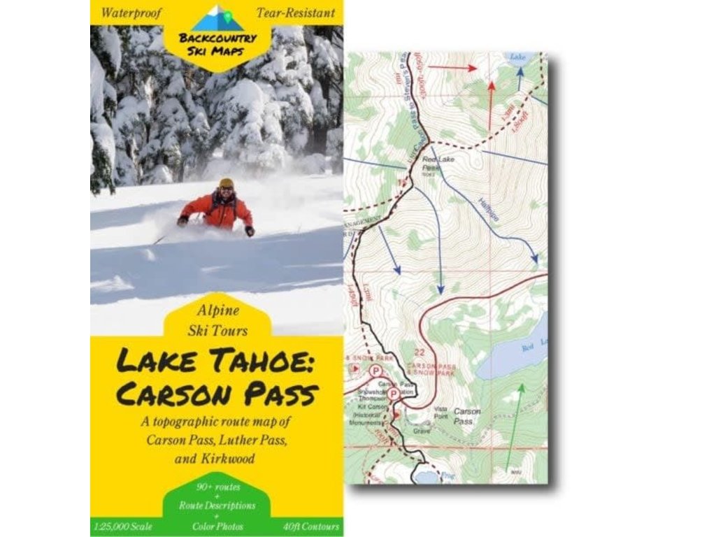 BackCountry Ski Maps Lake Tahoe Carson Pass