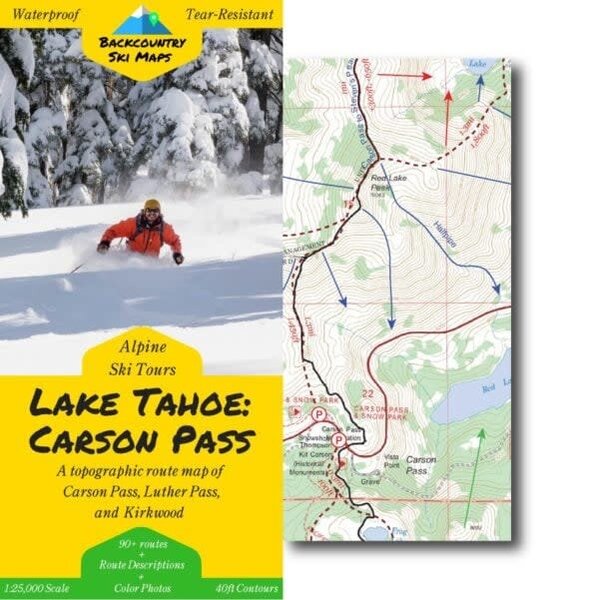 BackCountry Ski Maps Lake Tahoe Carson Pass The BackCountry - Main Image
