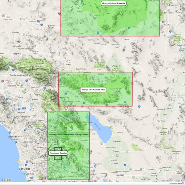 Tom Harrison Joshua Tree National Park Recreation Map