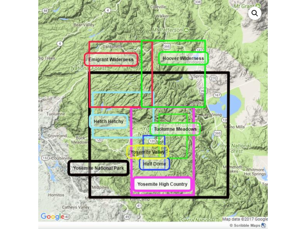 Tom Harrison Hoover Wilderness Map