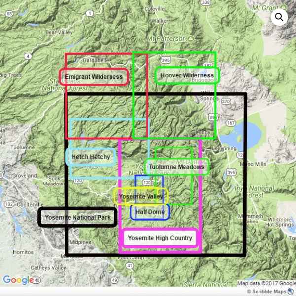 Tom Harrison Tuolumne Meadows & High Sierra Camps Maps
