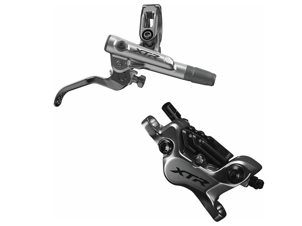 Shimano Shimano XTR BL- M9120/BR-M9120 Disc Brake and Lever - Front Hydraulic Post Mount Finned Metal Pads Gray
