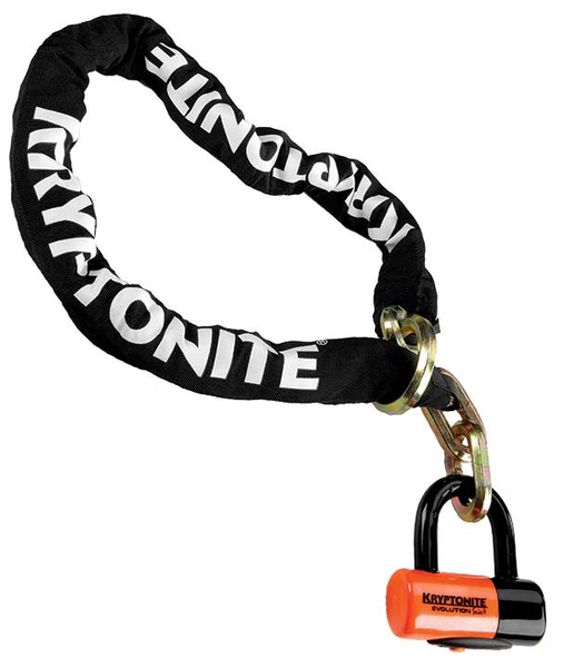 Kryptonite Kryptonite New York Cinch Ring Chain 1213 and Evolution Disc Lock: 4.25' (130cm)