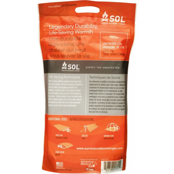 SOL Sol Survival Blanket 2 Person