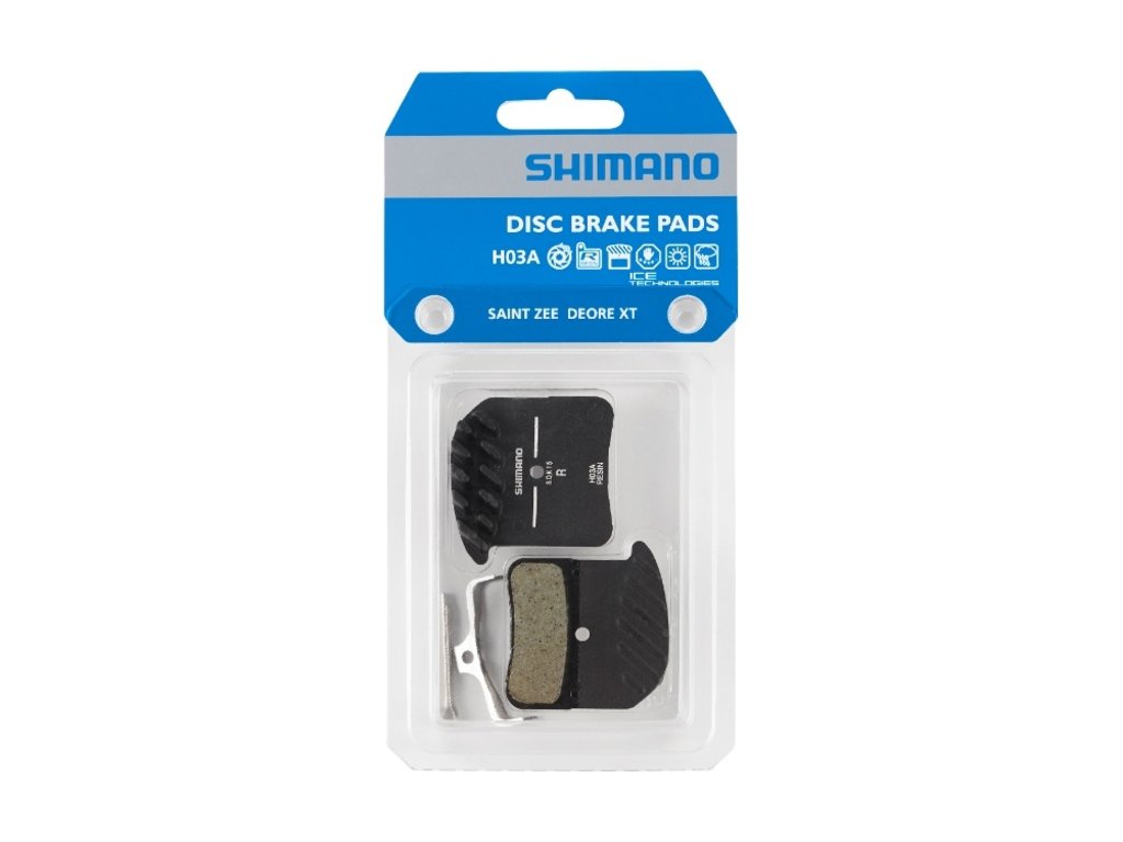 Shimano Shimano H03A Resin Disc Brake Pads and Spring with Fins