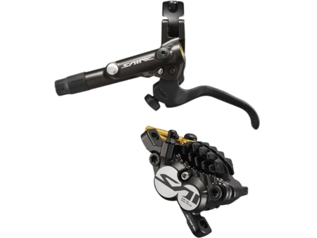 Shimano Shimano Saint BL-M820-B/BR-M820 Disc Brake and Lever - Rear, Hydraulic, Post Mount, Finned Metal Pads, Black