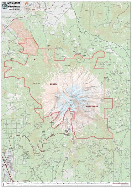 Tom Harrison Tom Harrison Maps Mt. Shasta Wilderness Map