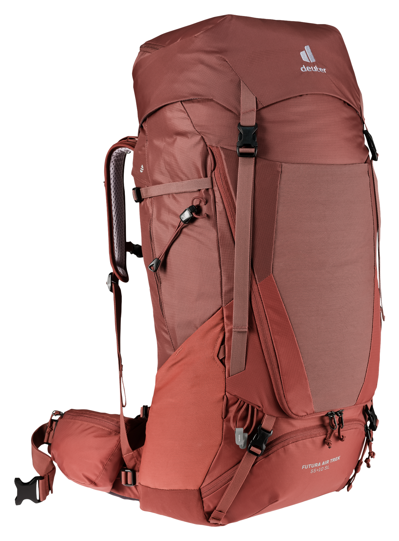 Deuter Futura Air Trek 55 + 10 SL Backpack Redwood/Lava - The BackCountry