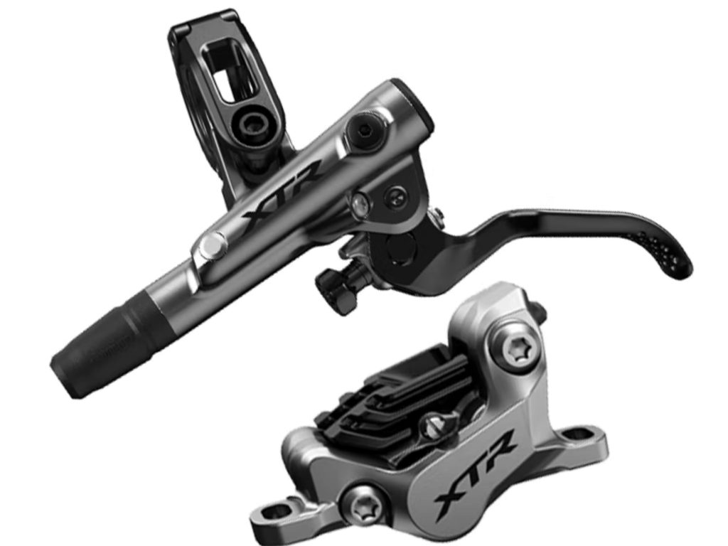 Shimano Shimano XTR BL- M9120/BR-M9120 Disc Brake and Lever Rear Hydraulic Post Mount Finned Metal Pads Gray