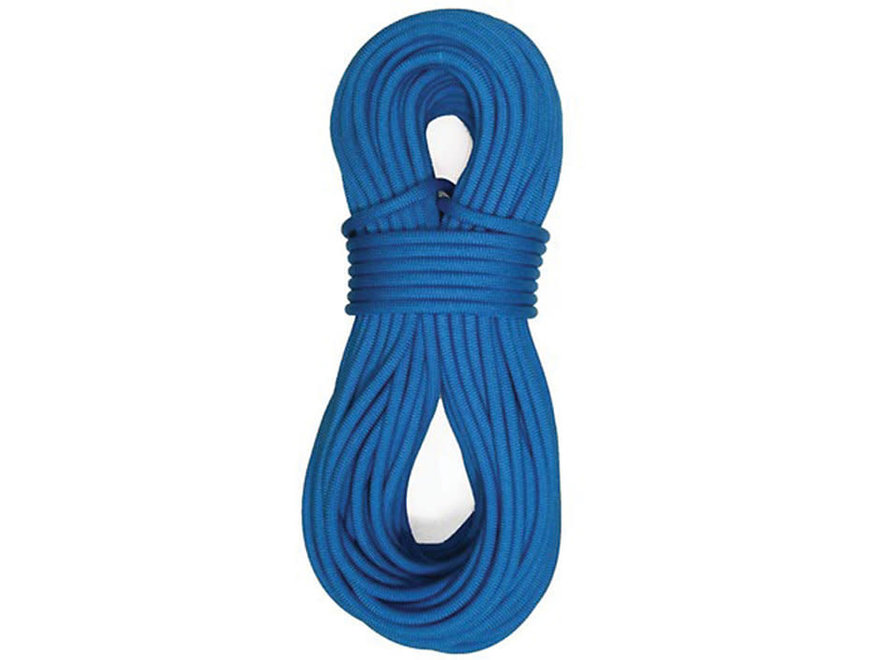 14mm Outdoor Climbing Rope 164ft 361ft 394ft 427ft 459ft 492ft 656ft Static  Rock Escape Rope Fire Safety Rescue Rope with 2 Steel Hooks for Kids Adults  Gym Exercise (Color : Blue, Size 