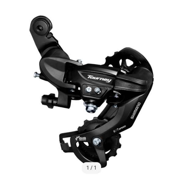 Shimano Shimano Tourney RD-TY300-SGS Rear Derailleur - 6,7 Speed, Long Cage, Black, Shimano Rear Direct Mount