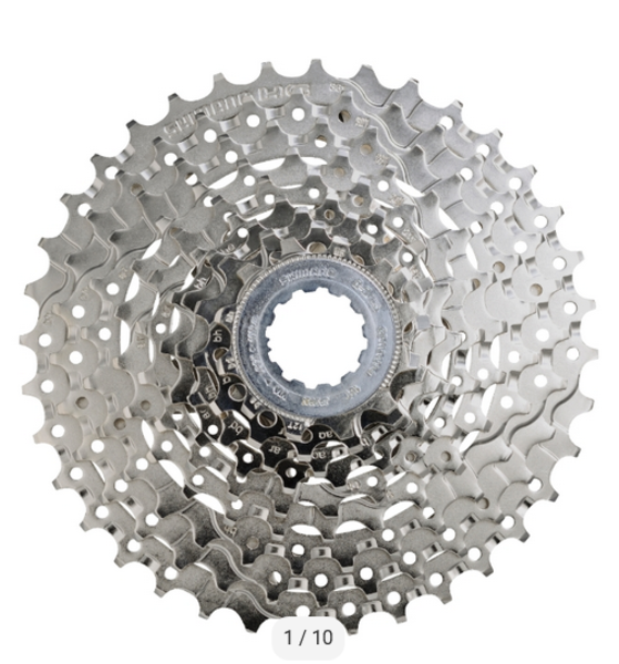 Shimano Shimano Alivio CS-HG400 Cassette - 9 Speed, 11-36t, Silver, Nickel Plated