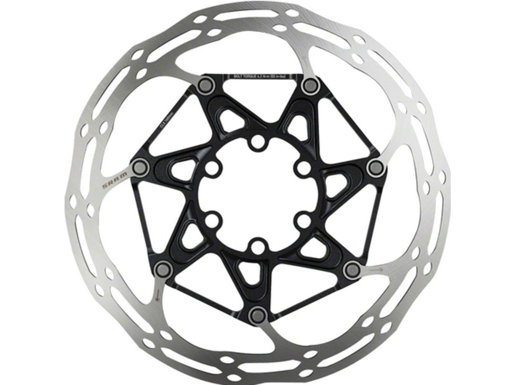 SRAM SRAM Centerline 2 Piece 180mm Disc Brake Rotor Black (includes Ti rotor bolts) Rounded
