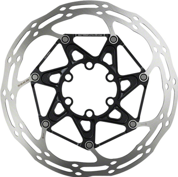 SRAM SRAM Centerline 2 Piece Rotor 160mm Black (includes Ti rotor bolts) Rounded