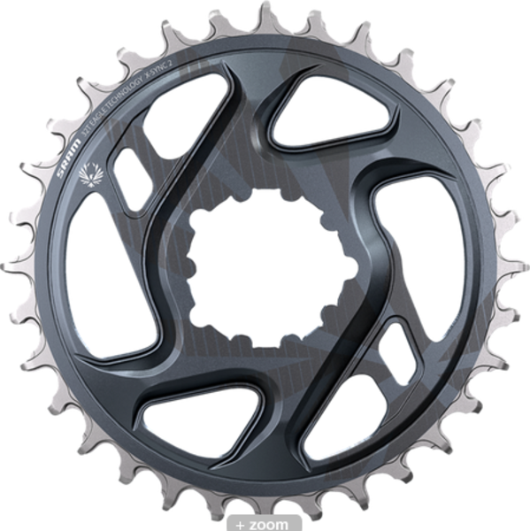 SRAM SRAM Eagle Chain Ring X-SYNC 2 34T Direct Mount Chainring 3mm Offset Boost Eagle Cold Forged Lunar Grey