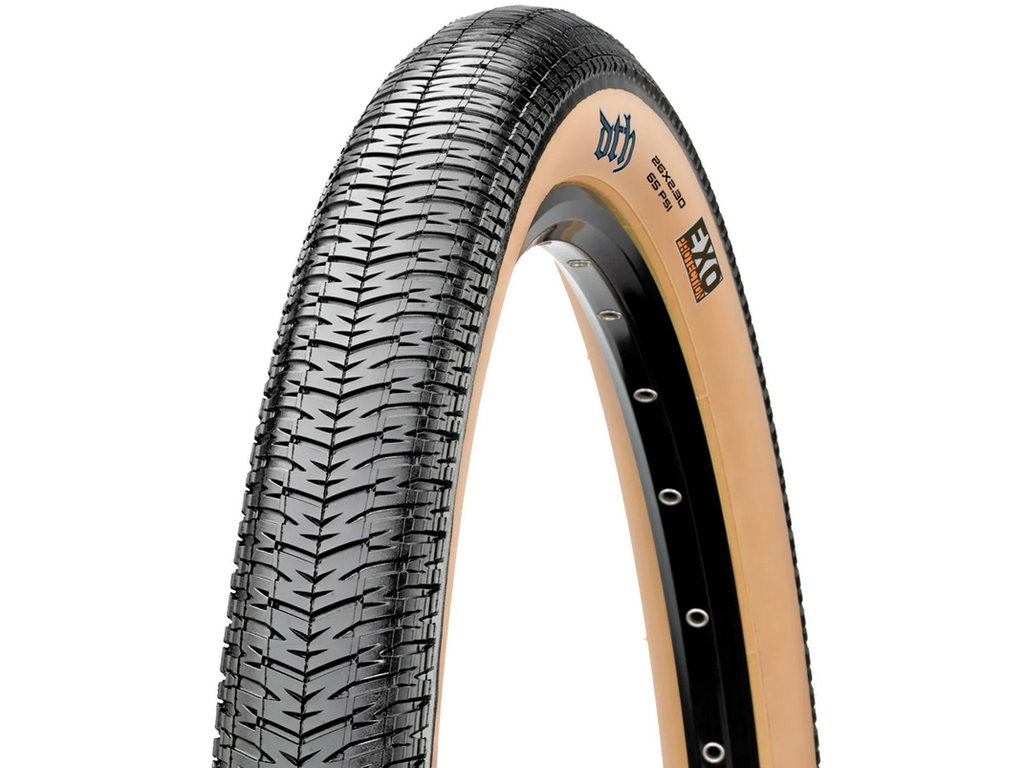Maxxis Maxxis, DTH, Tire, 26''x2.30, Folding, Clincher, Single, EXO, 60TPI, Tanwall
