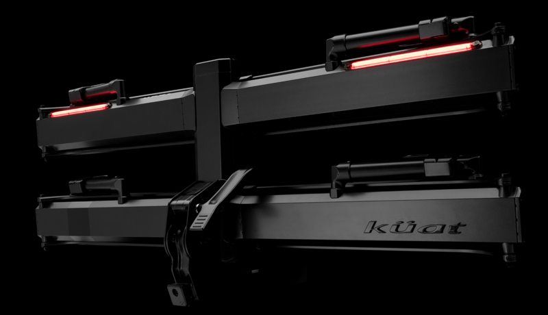 Kuat Piston Pro X Hitch Bike Rack Add-On - 2-Bike, LED Lights with 4-Pin Plug, Kashima Coat, Galaxy Gray