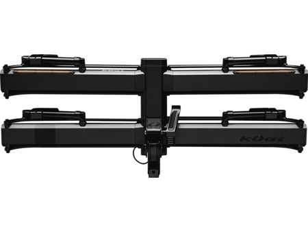 Kuat Piston Pro X Hitch Bike Rack Add-On - 2-Bike, LED Lights with 4-Pin Plug, Kashima Coat, Galaxy Gray