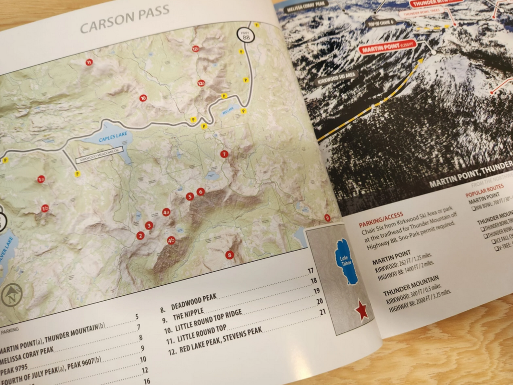 Alpenglow Publishing Studio Tahoe Ski Atlas by Dexter Burke
