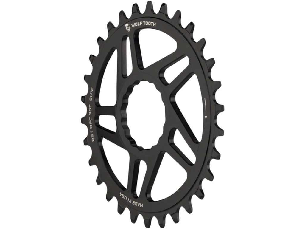 Wolf Tooth Components Wolf Tooth DM Chainring 32t RaceFace/Easton CINCH Direct Eagle Compatible For Boost Cranks 3mm Offset Black