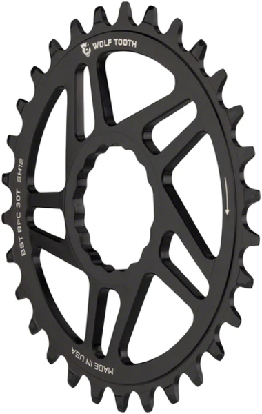 Wolf Tooth Components Wolf Tooth DM Chainring 32t RaceFace/Easton CINCH Direct Eagle Compatible For Boost Cranks 3mm Offset Black