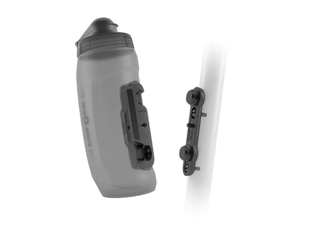 Fidlock TWIST Water Bottle Cage Set - Bike Base Mount, Bolt-On, 590ml, Smoke