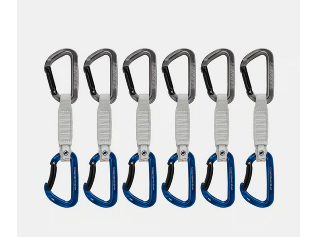 Mammut Mammut Workhorse Keylock 12 cm 6-Pack Quickdraws Straight Gate/Bent Gate Grey/Blue