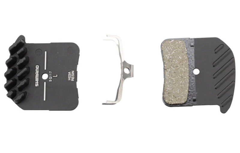 Shimano Shimano H03A-RF Disc Brake Pad and Spring - Resin Compound, Finned Alloy Back Plate, One Pair