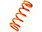 Fox FOX SLS Coil Rear Shock Spring 375lbs x 2.65" / 67mm Stroke Orange