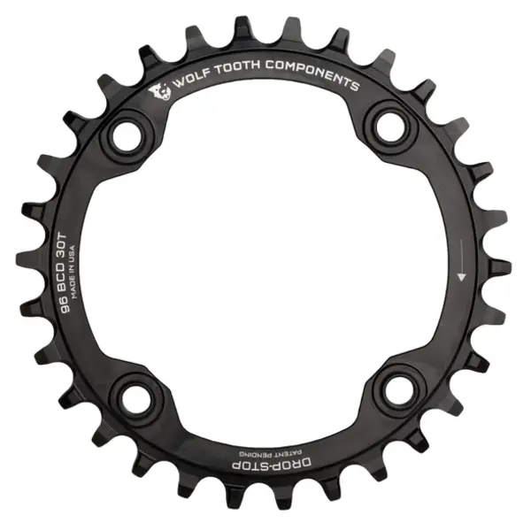 Wolf Tooth Components Wolf Tooth 96 Symmetrical BCD Chainring  32t 96 BCD 4-Bolt Eagle Compatible Black