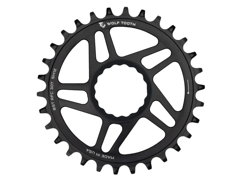 Wolf Tooth Components Wolf Tooth DM Chainring 30t RaceFace/Easton CINCH Boost 3mm Offset Black